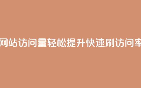网站访问量轻松提升，快速刷访问率 第1张