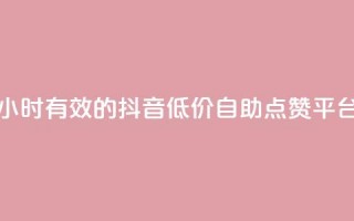 24小时有效的抖音低价自助点赞平台