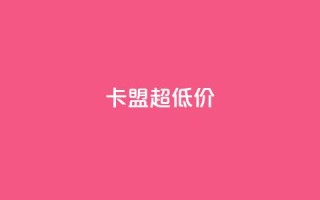卡盟超低价 - 获取最优惠的卡盟服务!