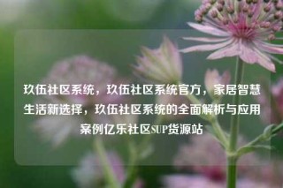 玖伍社区系统，玖伍社区系统官方，家居智慧生活新选择，玖伍社区系统的全面解析与应用案例亿乐社区SUP货源站