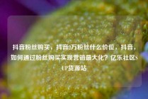 抖音粉丝购买，抖音2万粉丝什么价位，抖音，如何通过粉丝购买实现营销最大化？亿乐社区SUP货源站